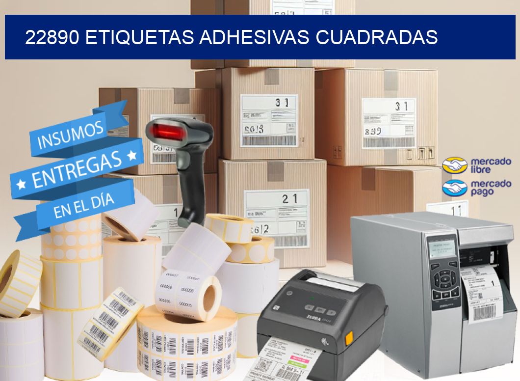 22890 ETIQUETAS ADHESIVAS CUADRADAS