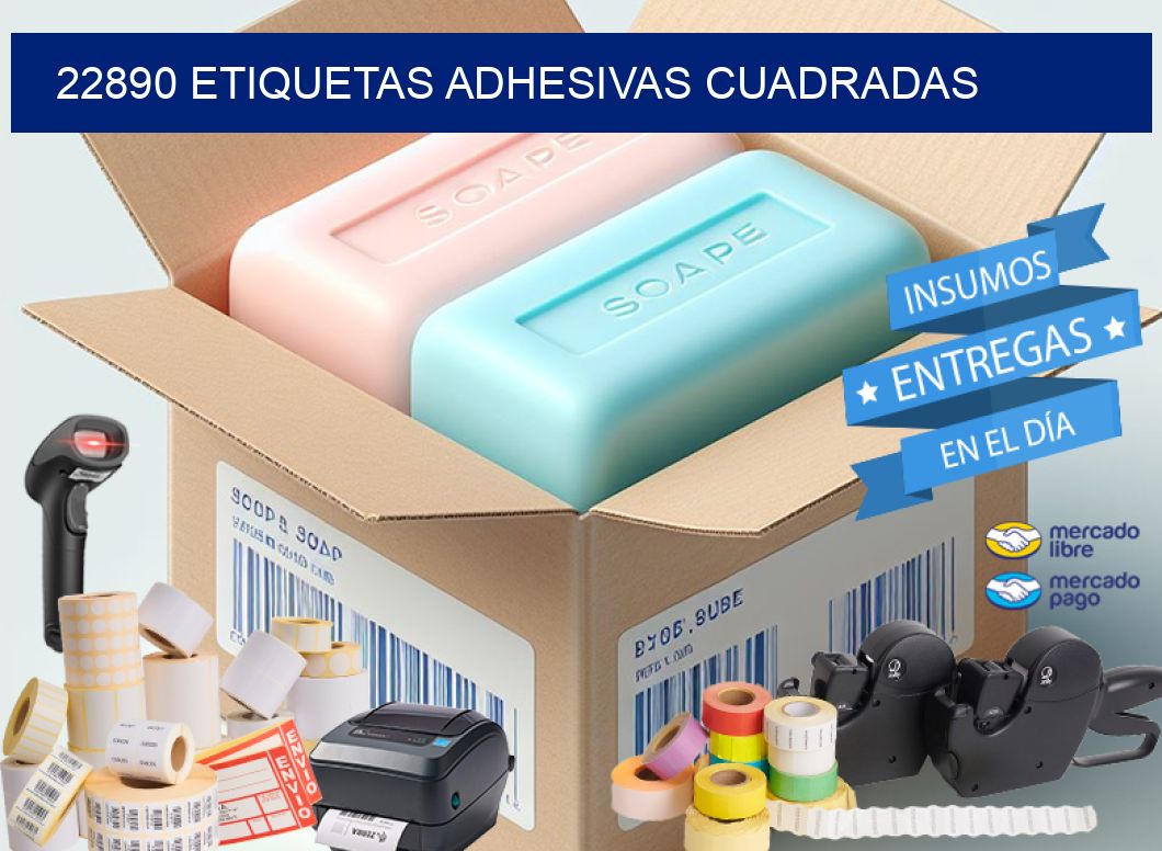 22890 ETIQUETAS ADHESIVAS CUADRADAS