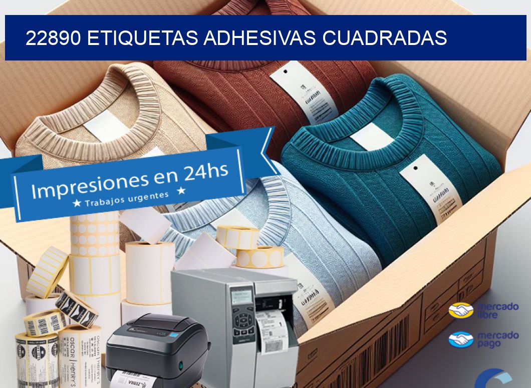 22890 ETIQUETAS ADHESIVAS CUADRADAS