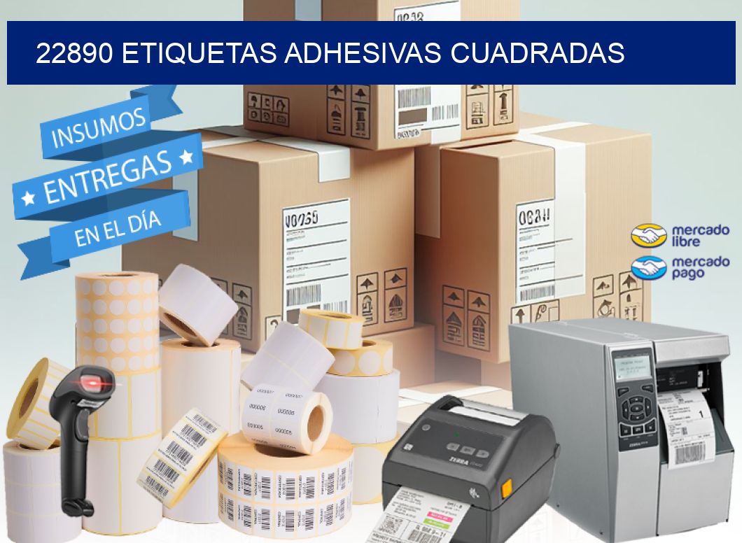 22890 ETIQUETAS ADHESIVAS CUADRADAS