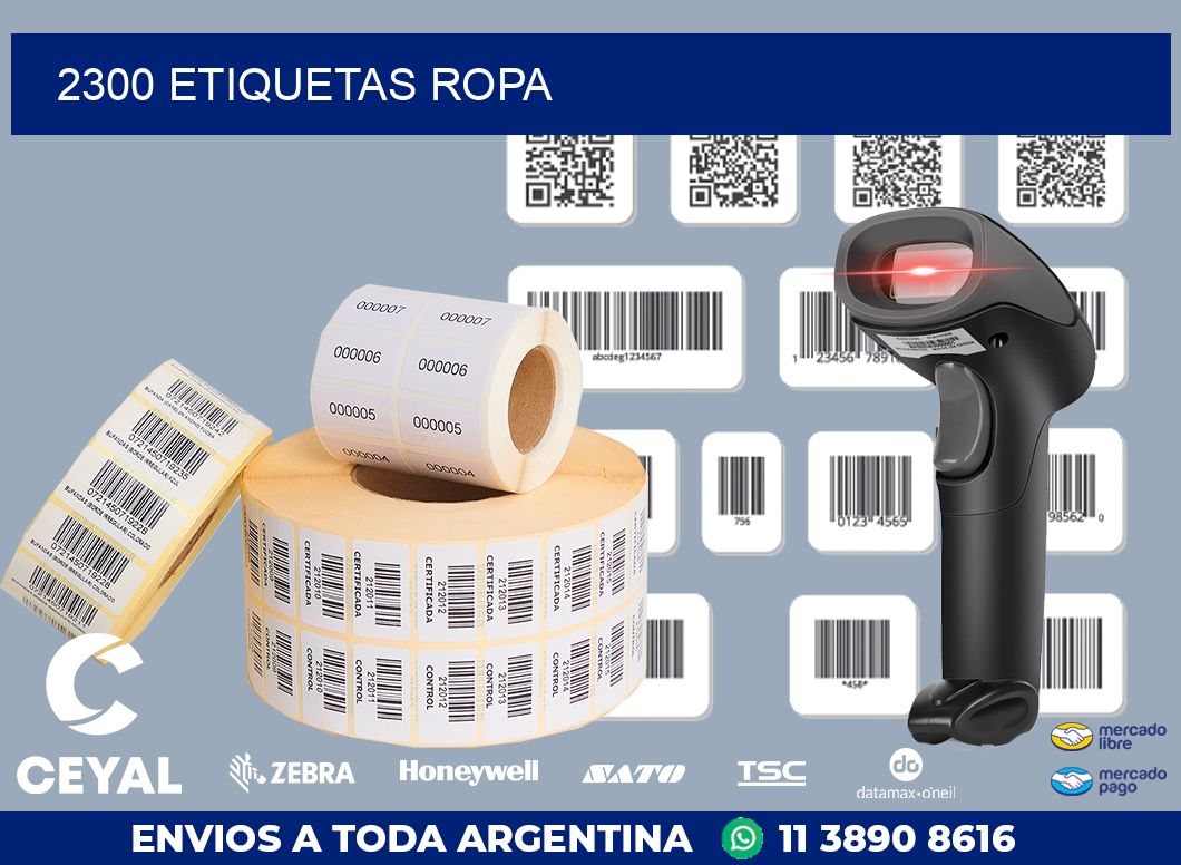 2300 ETIQUETAS ROPA