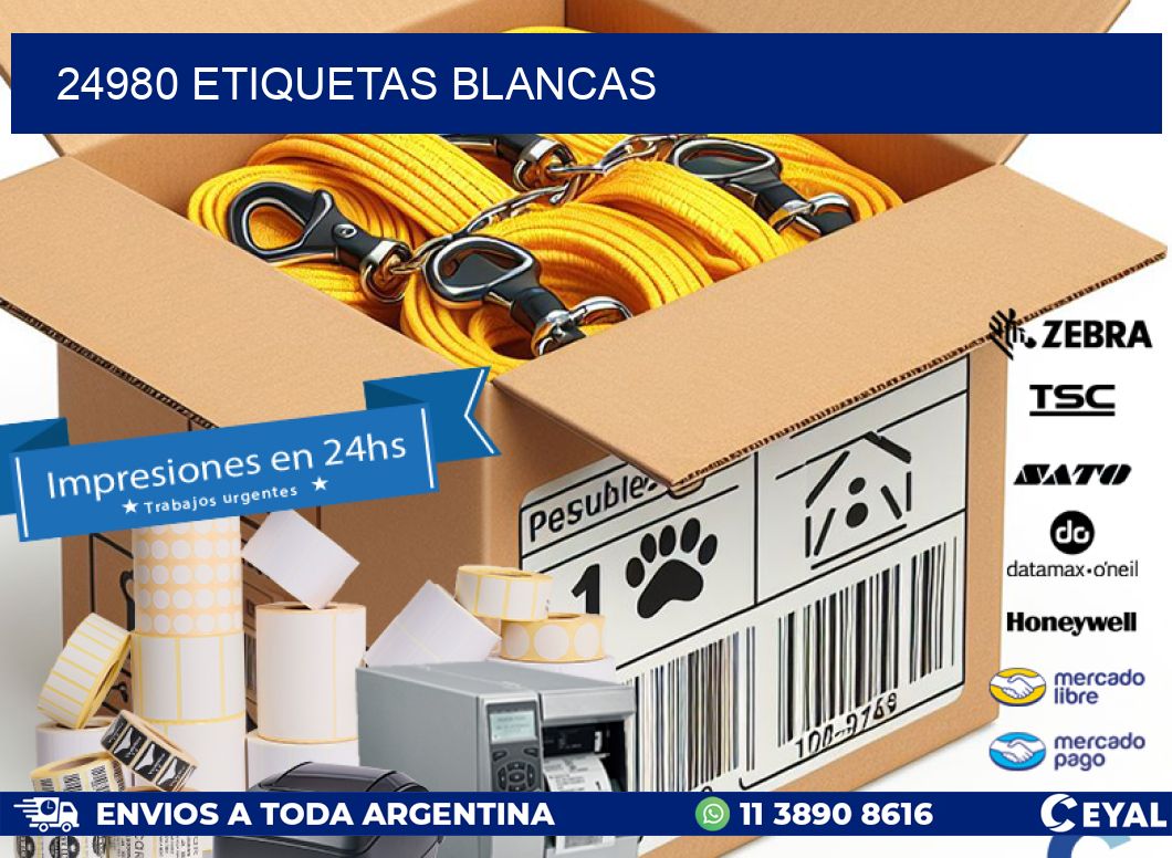 24980 ETIQUETAS BLANCAS