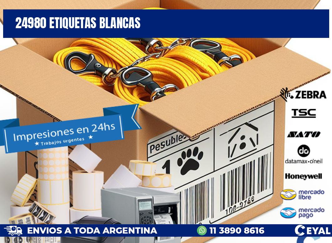 24980 ETIQUETAS BLANCAS