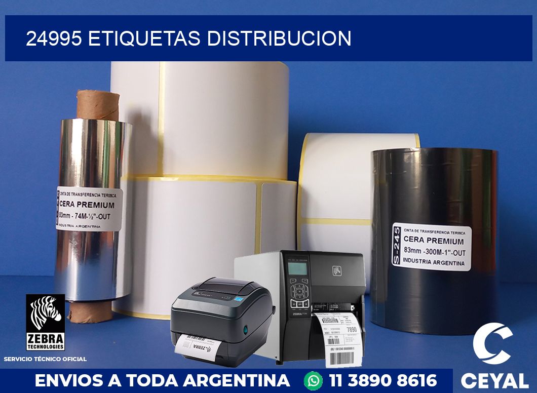 24995 etiquetas distribucion