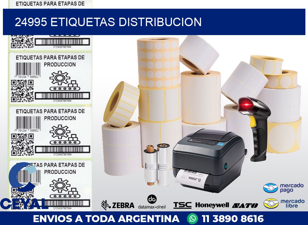 24995 etiquetas distribucion