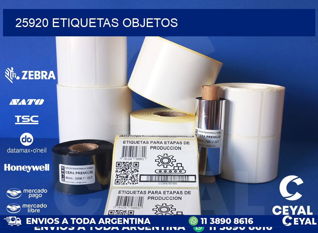 25920 etiquetas objetos
