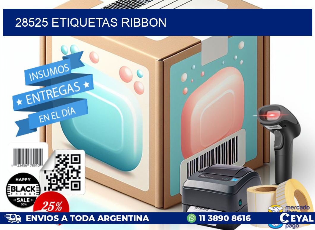 28525 ETIQUETAS RIBBON