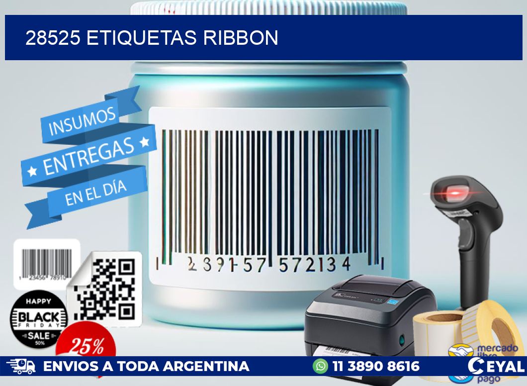 28525 ETIQUETAS RIBBON