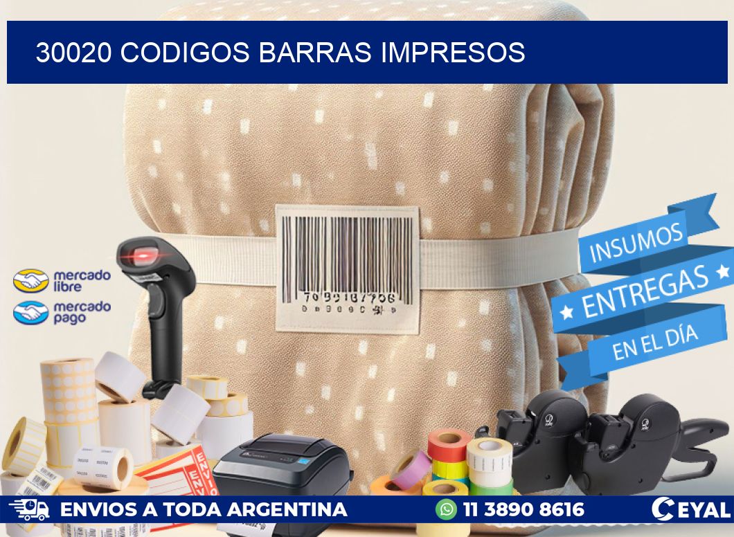 30020 CODIGOS BARRAS IMPRESOS