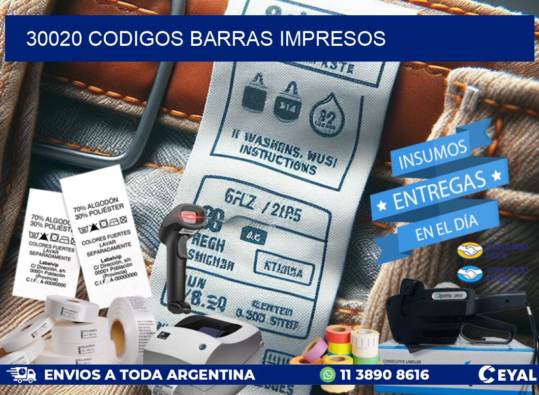 30020 CODIGOS BARRAS IMPRESOS