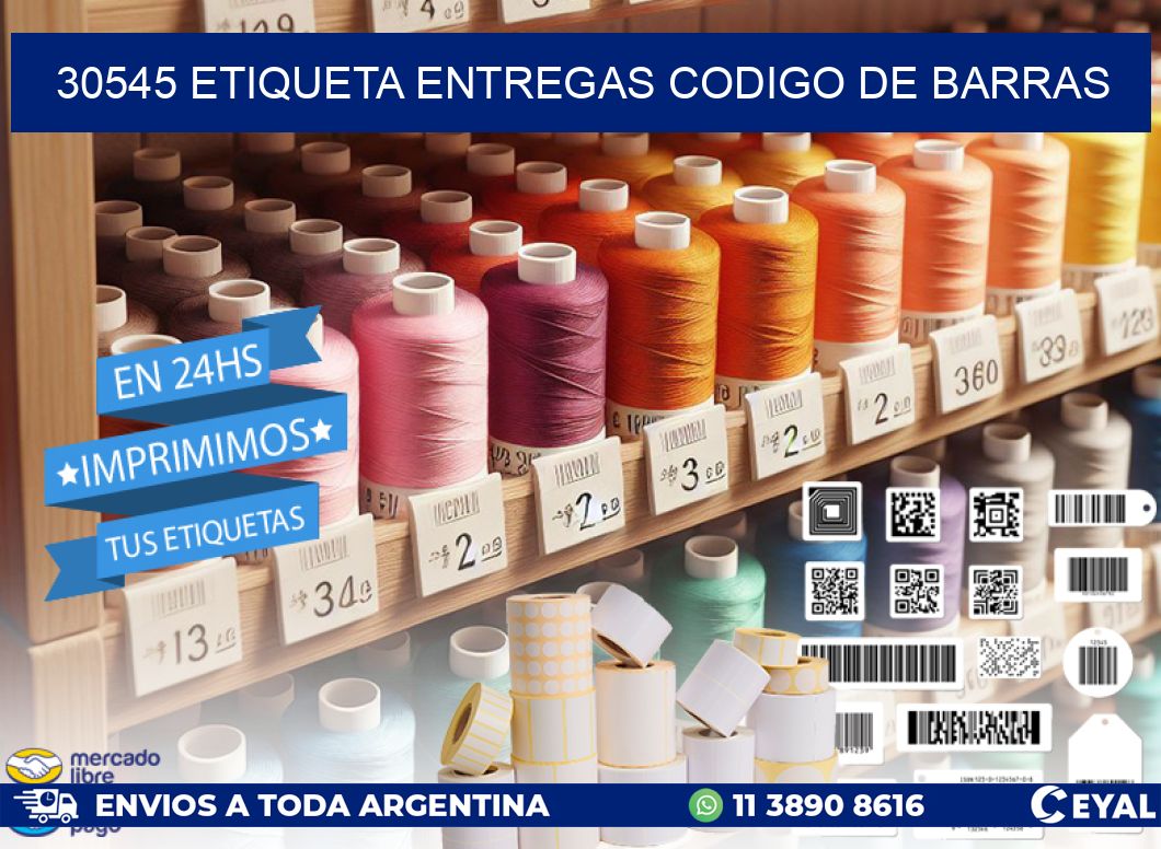 30545 etiqueta entregas codigo de barras