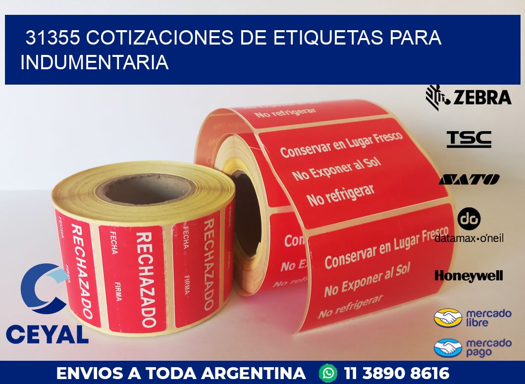 31355 COTIZACIONES DE ETIQUETAS PARA INDUMENTARIA