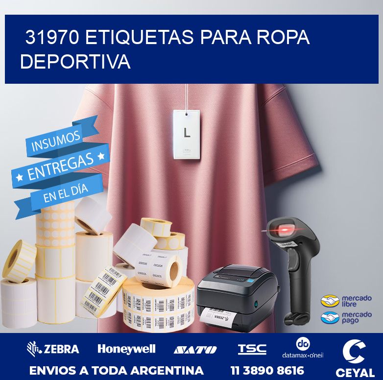 31970 ETIQUETAS PARA ROPA DEPORTIVA