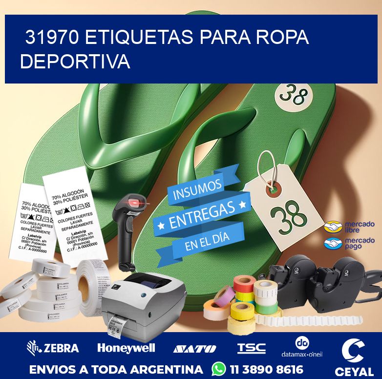 31970 ETIQUETAS PARA ROPA DEPORTIVA