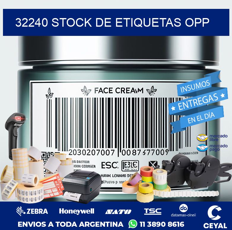 32240 STOCK DE ETIQUETAS OPP