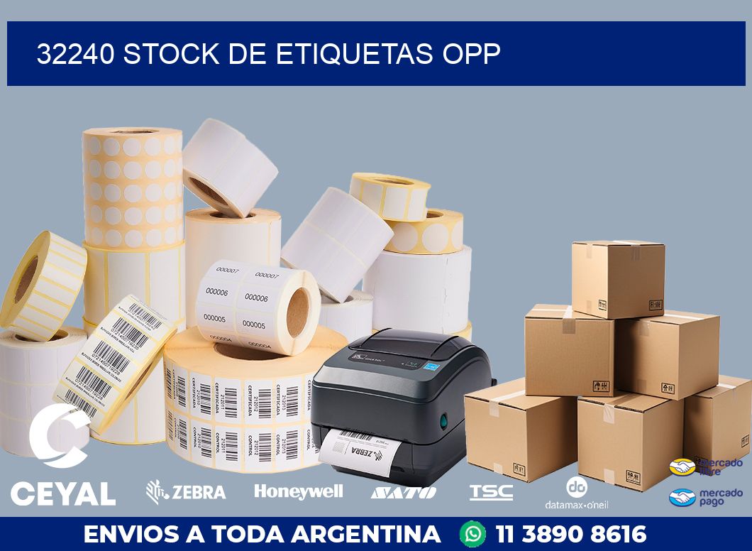 32240 STOCK DE ETIQUETAS OPP