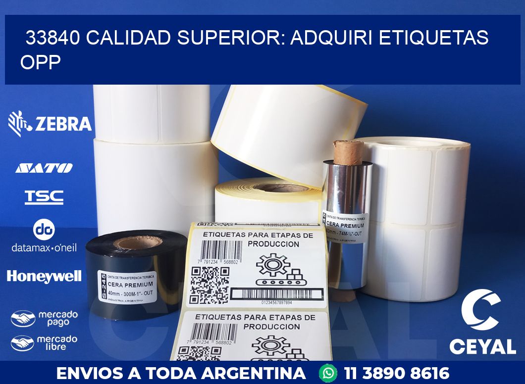 33840 CALIDAD SUPERIOR: ADQUIRI ETIQUETAS OPP