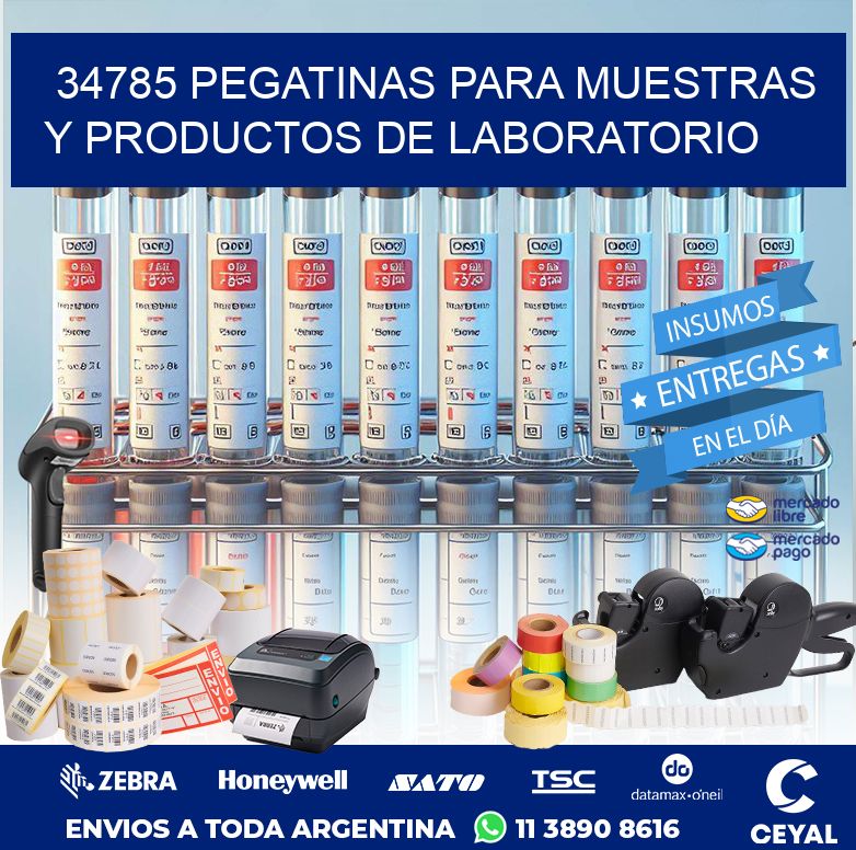 34785 PEGATINAS PARA MUESTRAS Y PRODUCTOS DE LABORATORIO