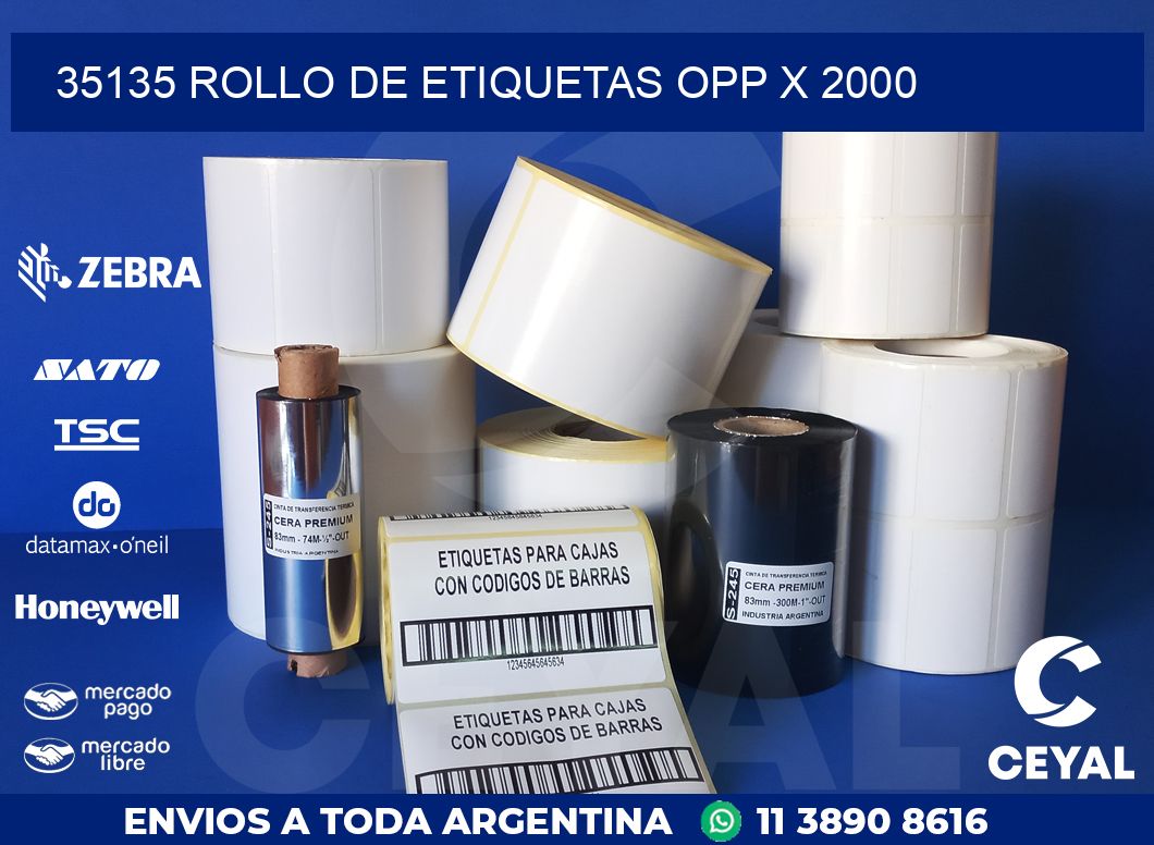 35135 ROLLO DE ETIQUETAS OPP X 2000