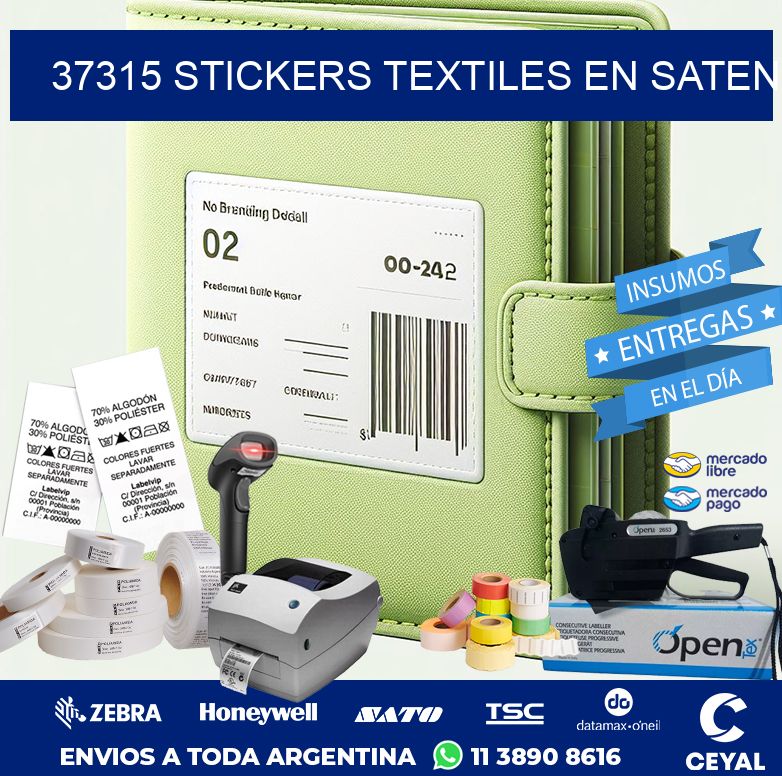 37315 STICKERS TEXTILES EN SATEN