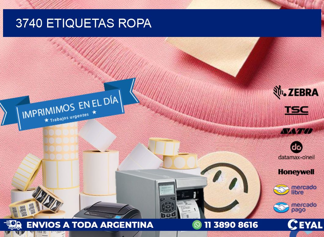 3740 ETIQUETAS ROPA