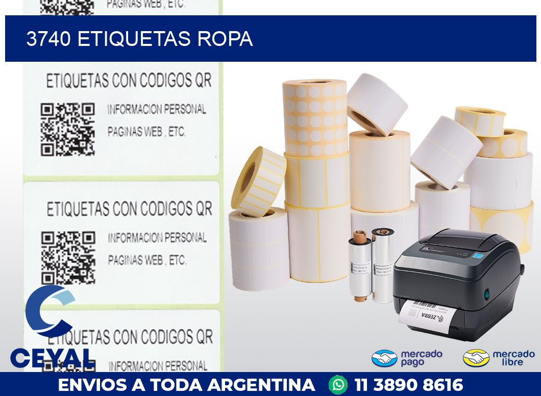 3740 ETIQUETAS ROPA