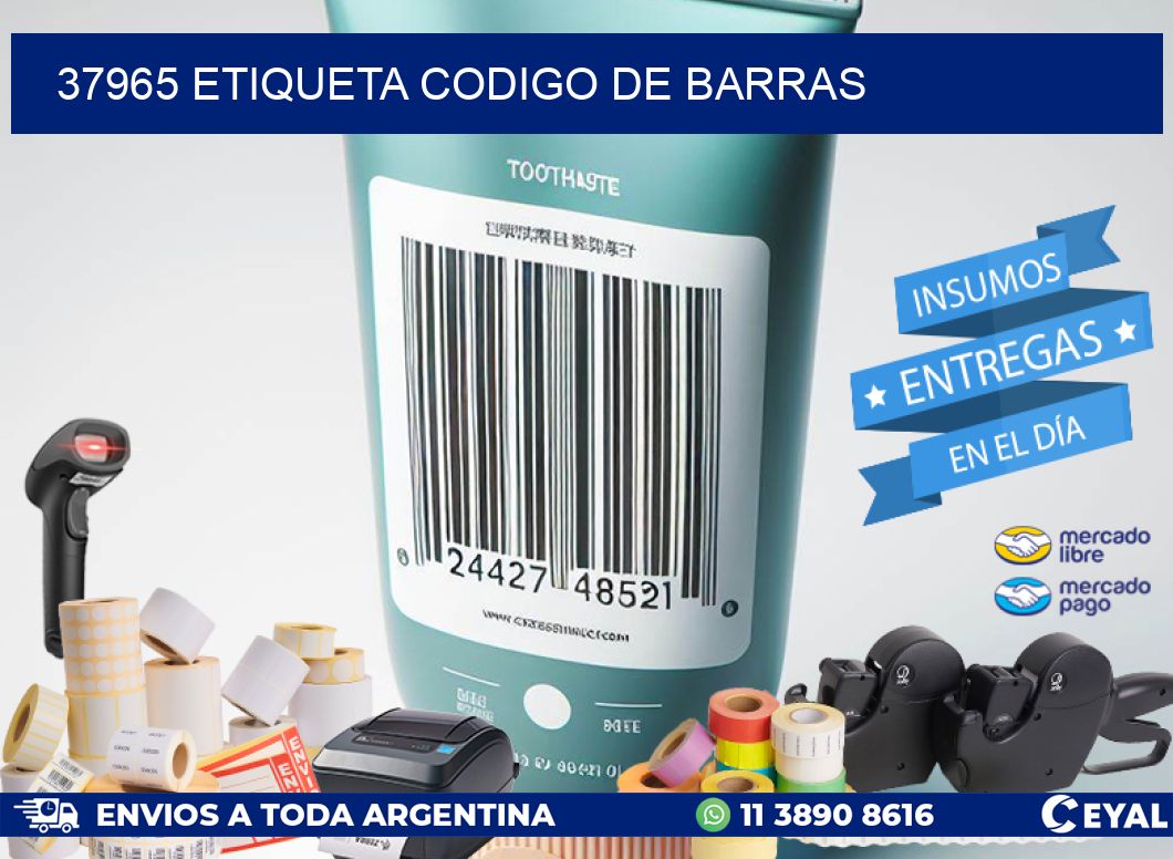 37965 etiqueta codigo de barras
