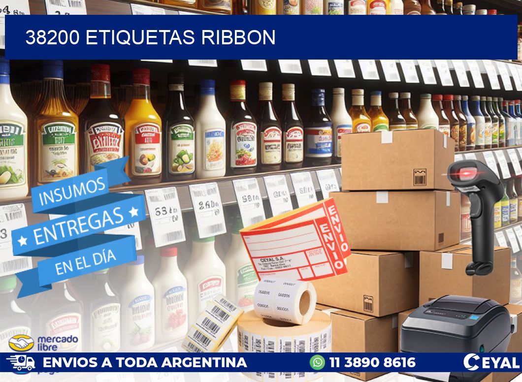 38200 ETIQUETAS RIBBON