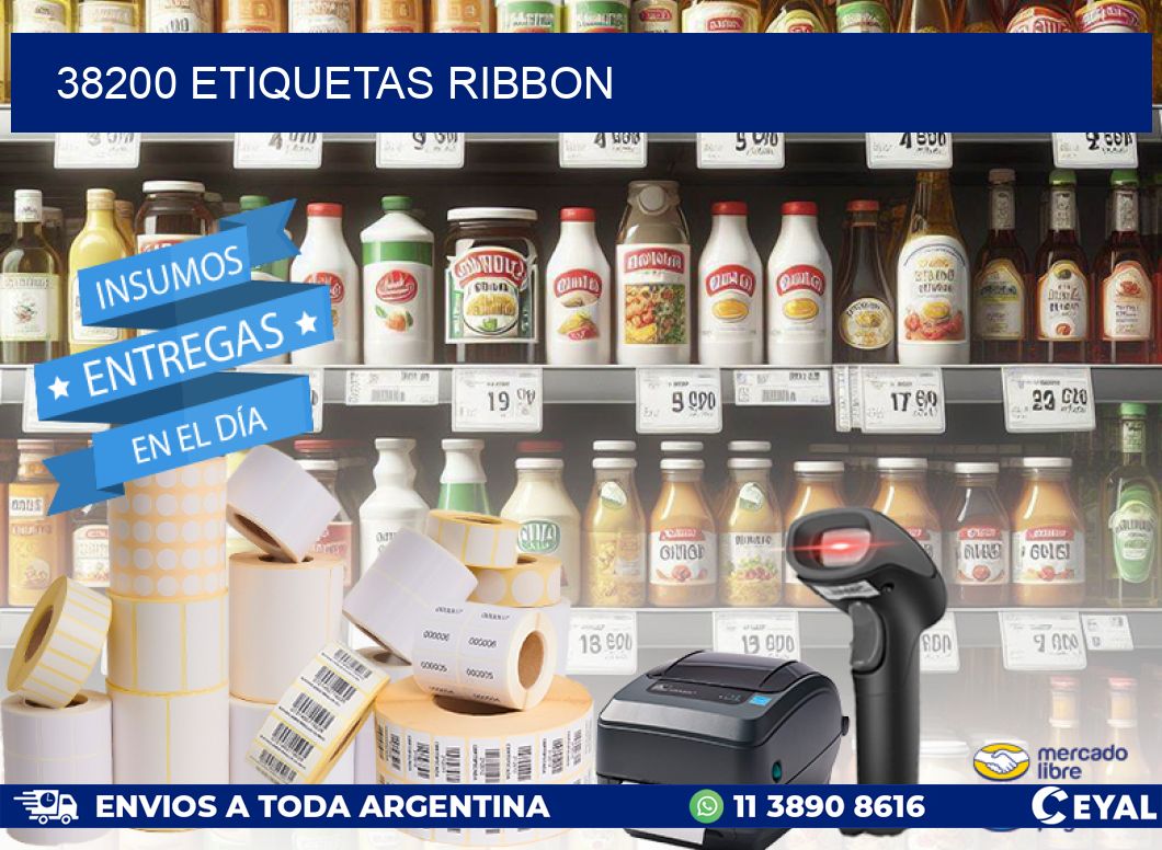 38200 ETIQUETAS RIBBON