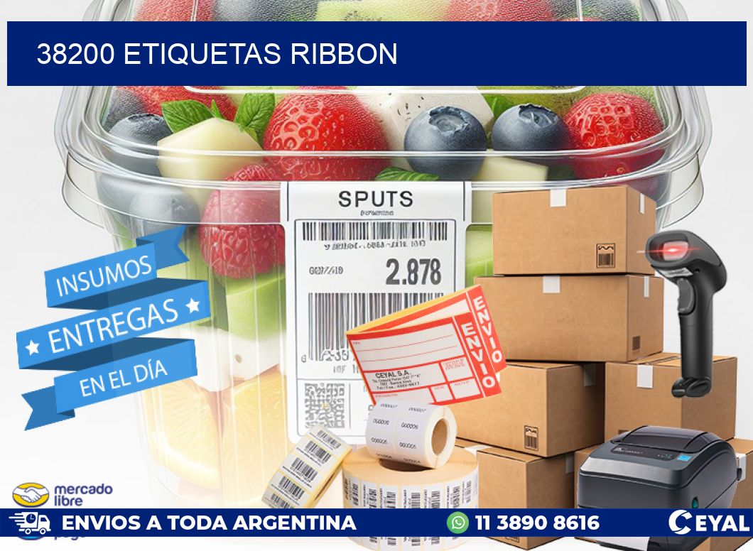 38200 ETIQUETAS RIBBON