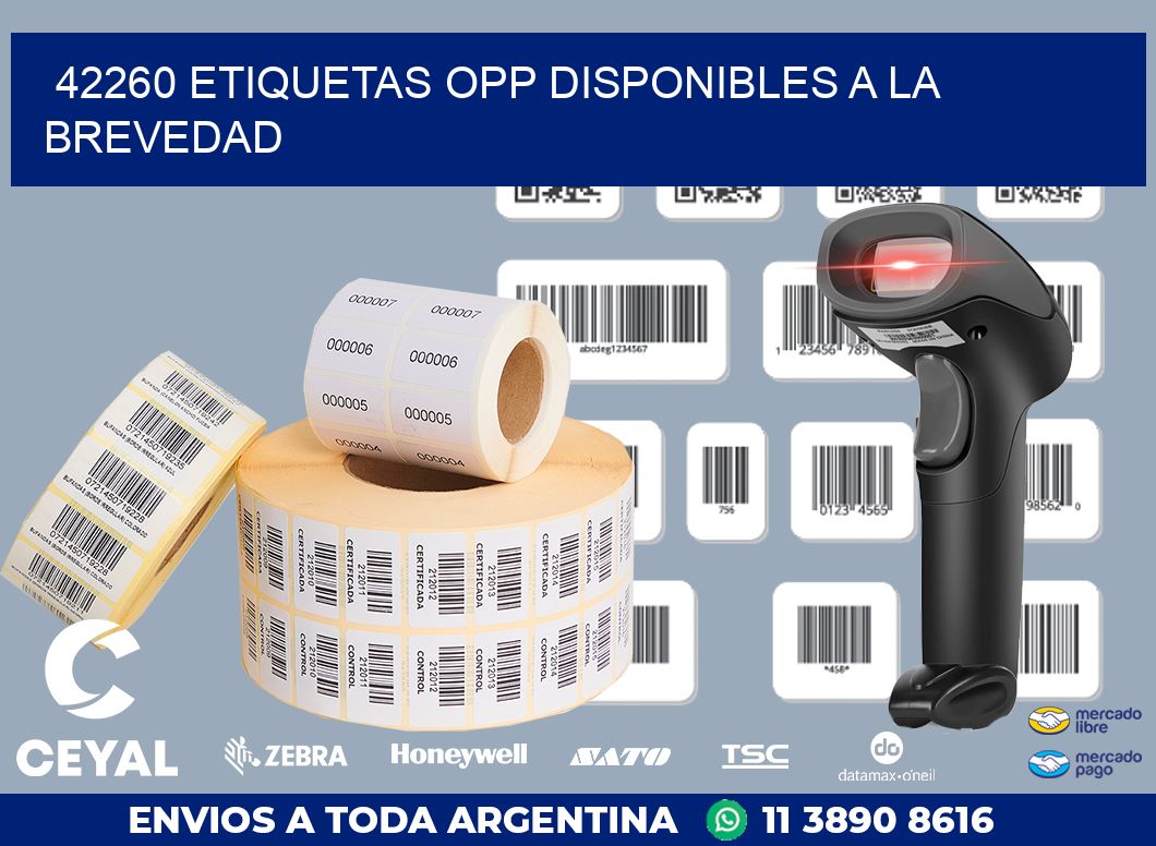 42260 ETIQUETAS OPP DISPONIBLES A LA BREVEDAD
