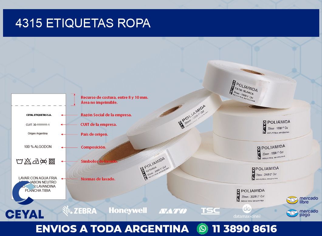 4315 ETIQUETAS ROPA