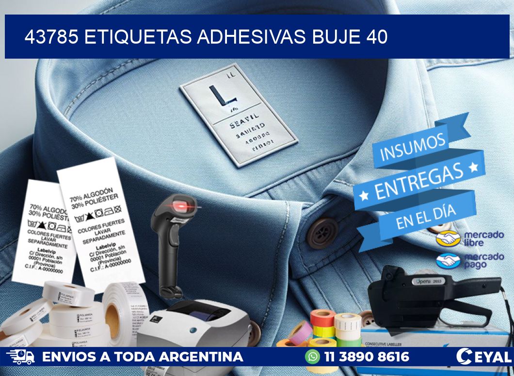 43785 ETIQUETAS ADHESIVAS BUJE 40