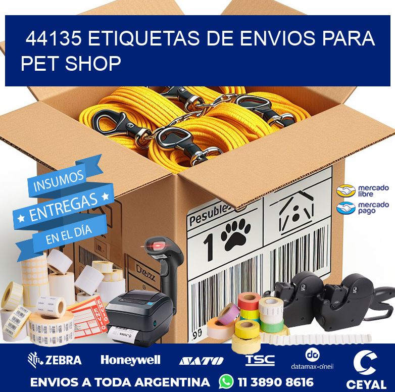 44135 ETIQUETAS DE ENVIOS PARA PET SHOP