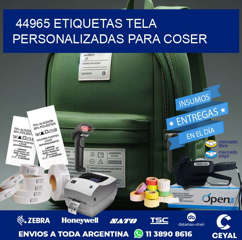 44965 ETIQUETAS TELA PERSONALIZADAS PARA COSER