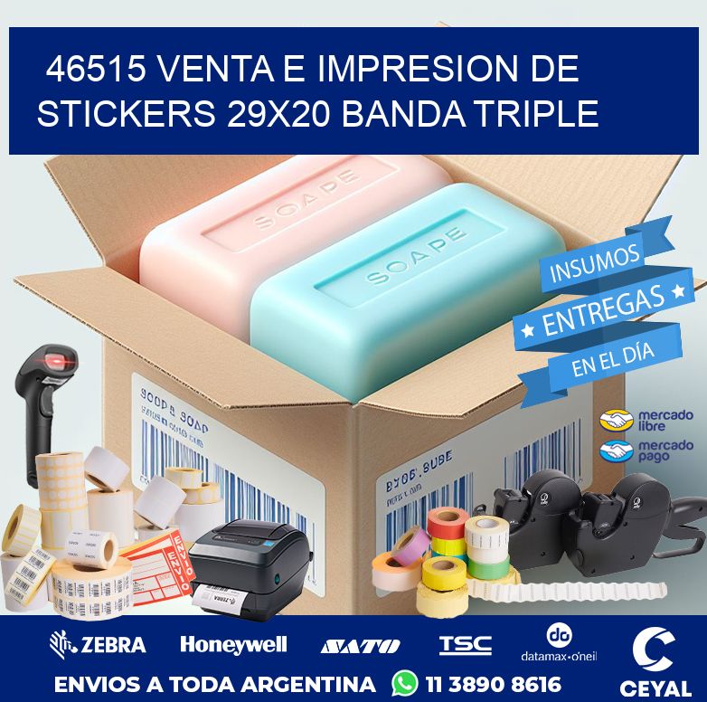 46515 VENTA E IMPRESION DE STICKERS 29X20 BANDA TRIPLE