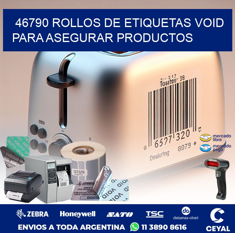 46790 ROLLOS DE ETIQUETAS VOID PARA ASEGURAR PRODUCTOS