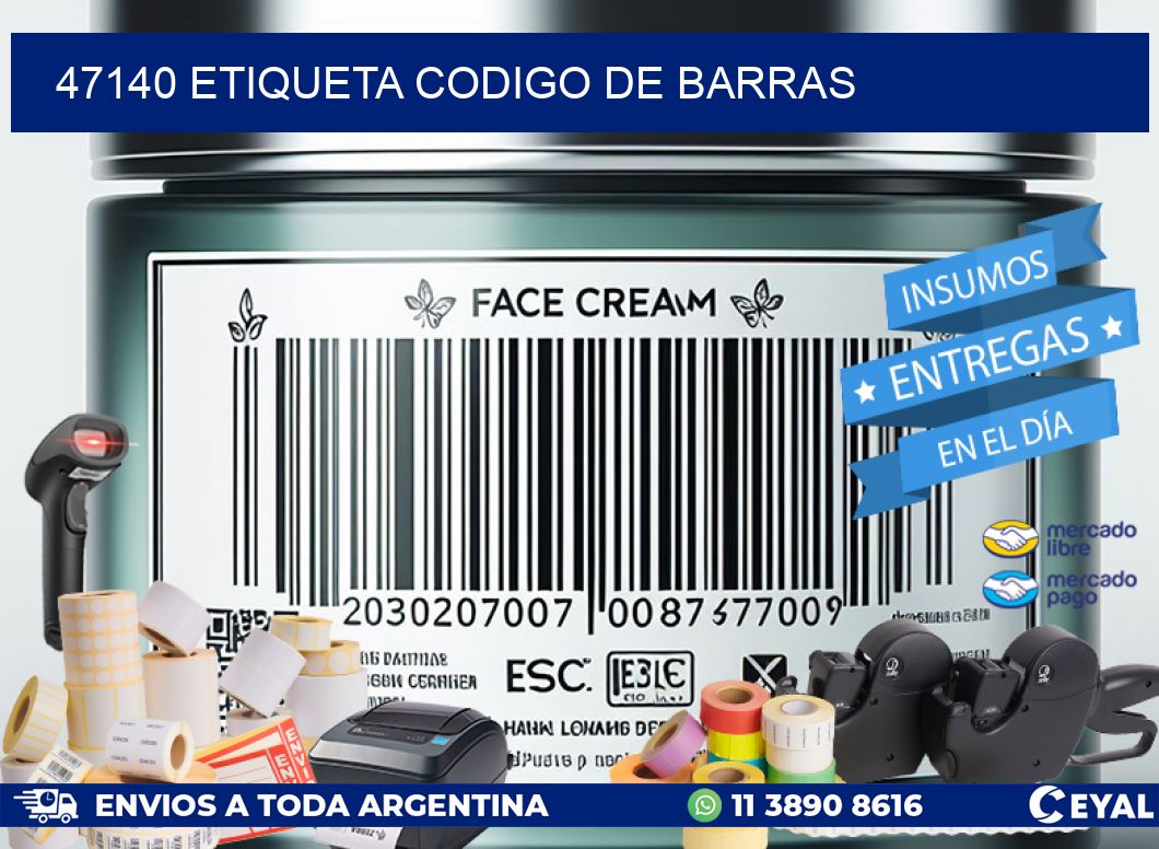 47140 etiqueta codigo de barras