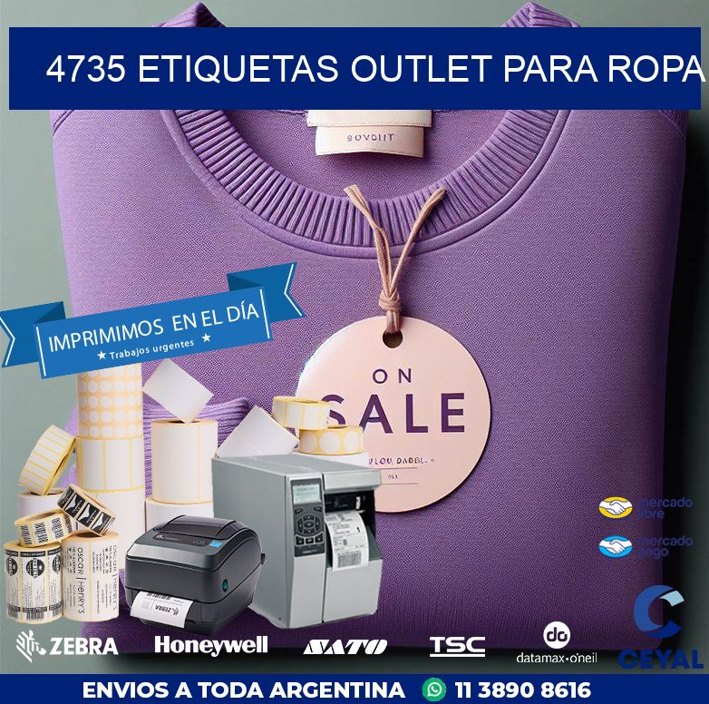 4735 ETIQUETAS OUTLET PARA ROPA
