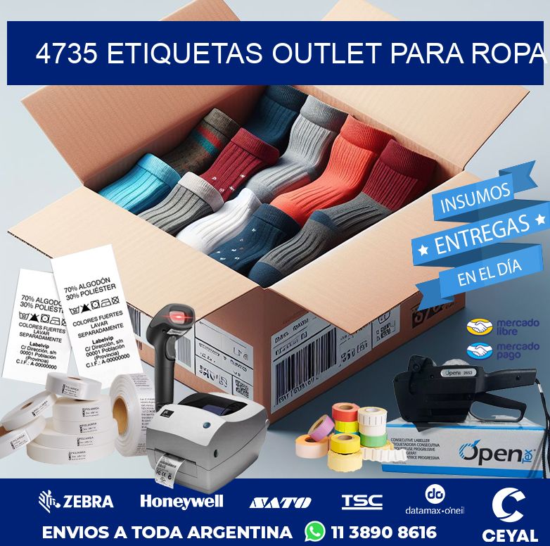 4735 ETIQUETAS OUTLET PARA ROPA