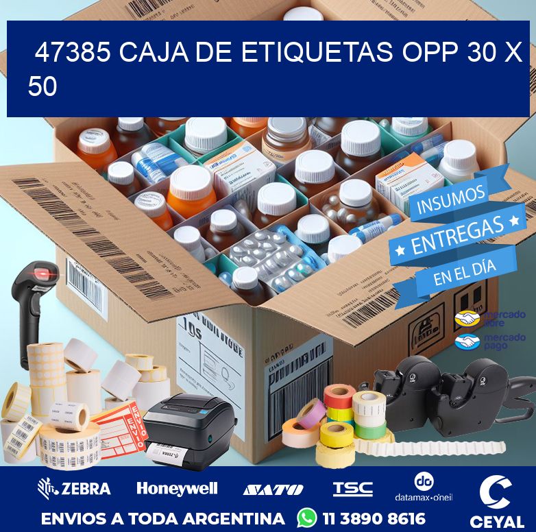 47385 CAJA DE ETIQUETAS OPP 30 X 50