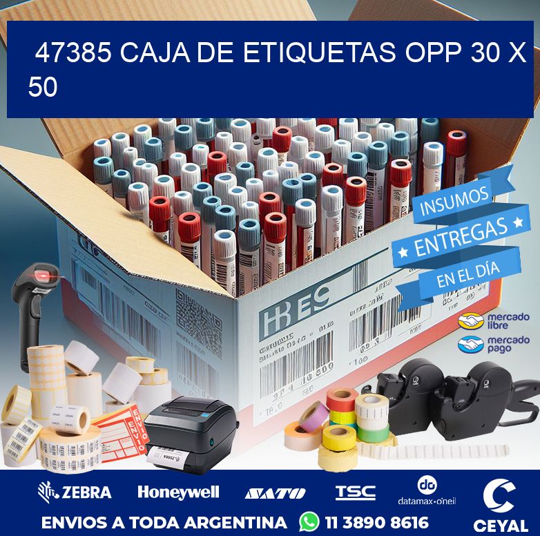 47385 CAJA DE ETIQUETAS OPP 30 X 50