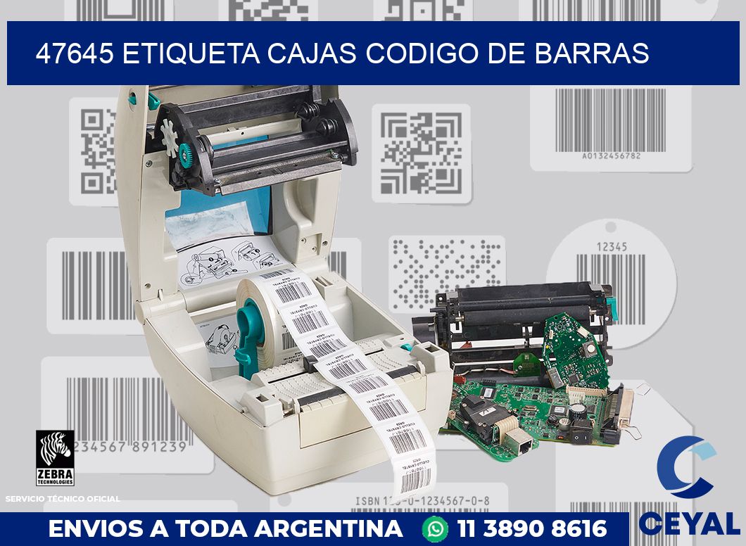 47645 etiqueta cajas codigo de barras