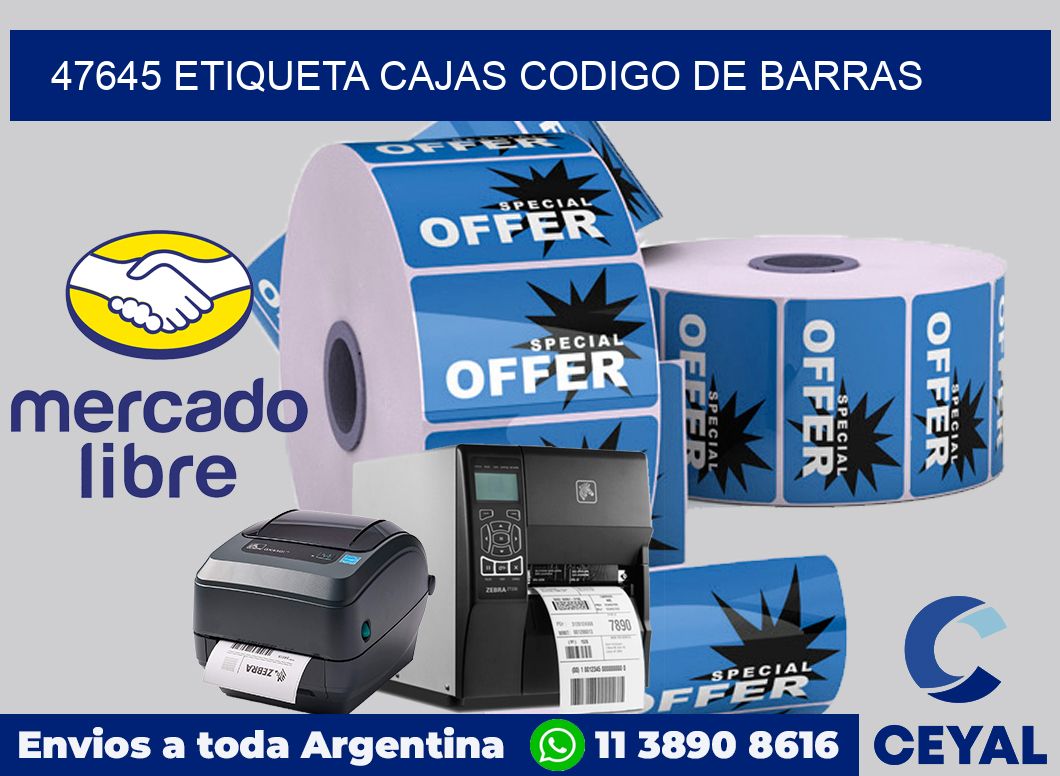 47645 etiqueta cajas codigo de barras