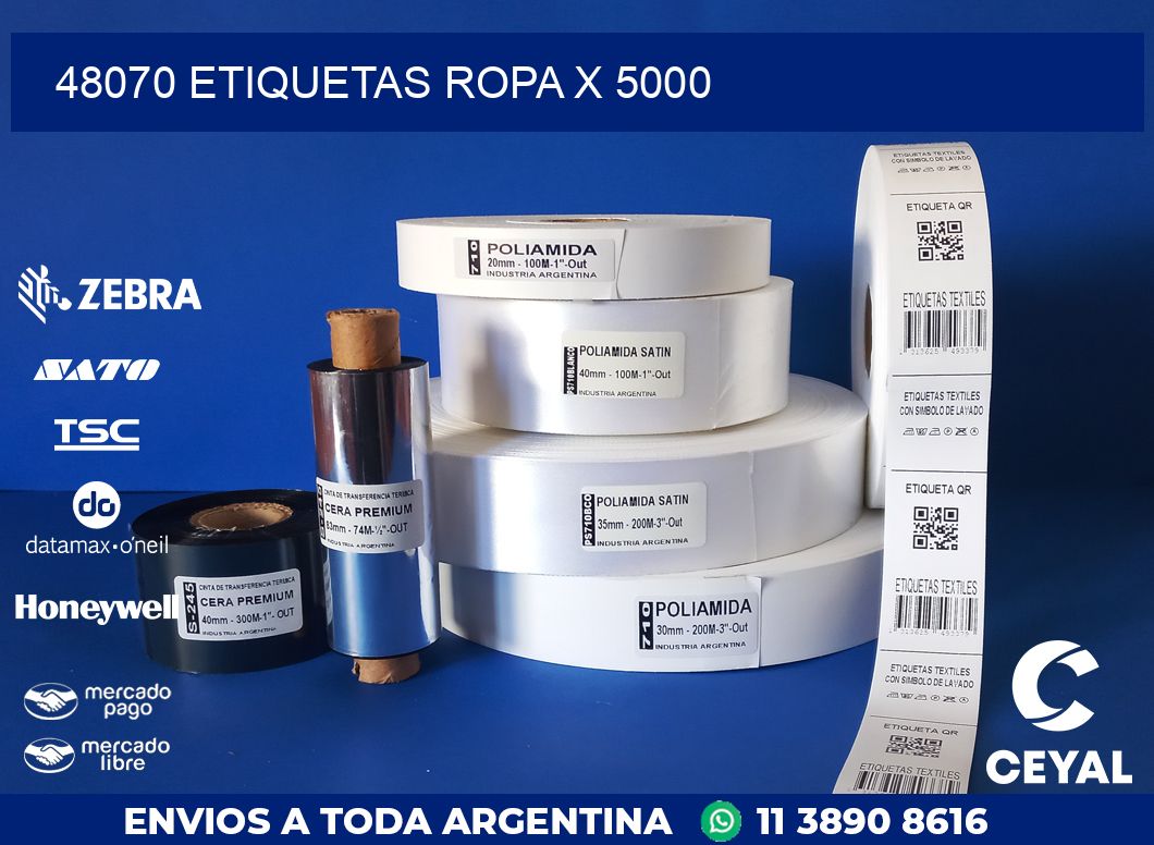 48070 ETIQUETAS ROPA X 5000