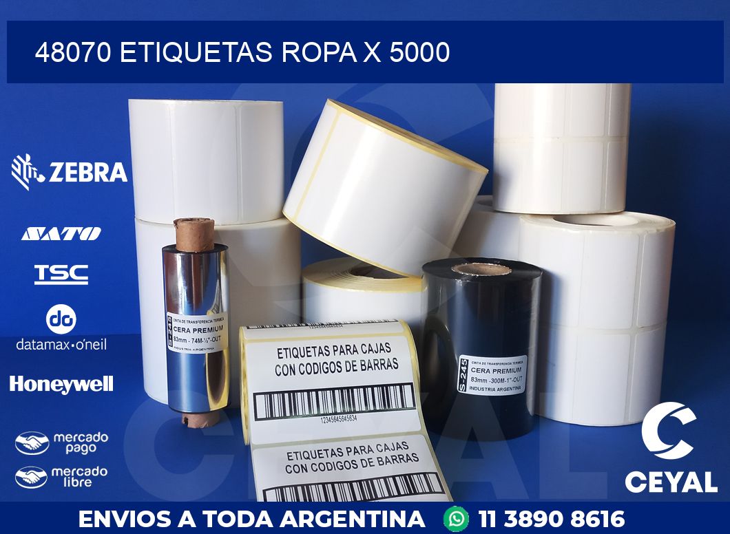 48070 ETIQUETAS ROPA X 5000