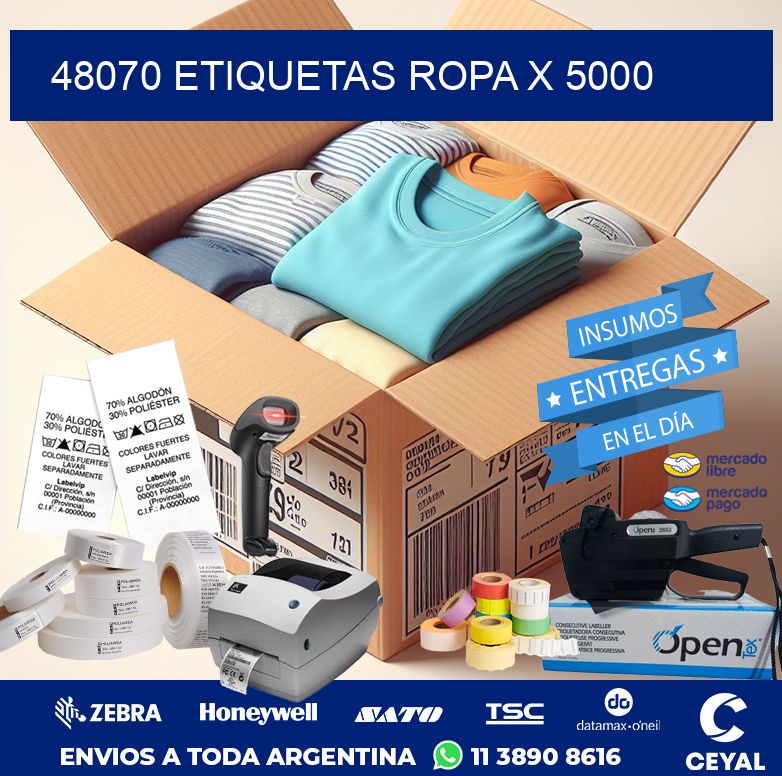 48070 ETIQUETAS ROPA X 5000