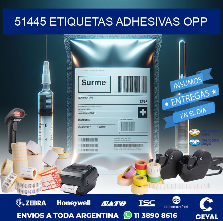 51445 ETIQUETAS ADHESIVAS OPP