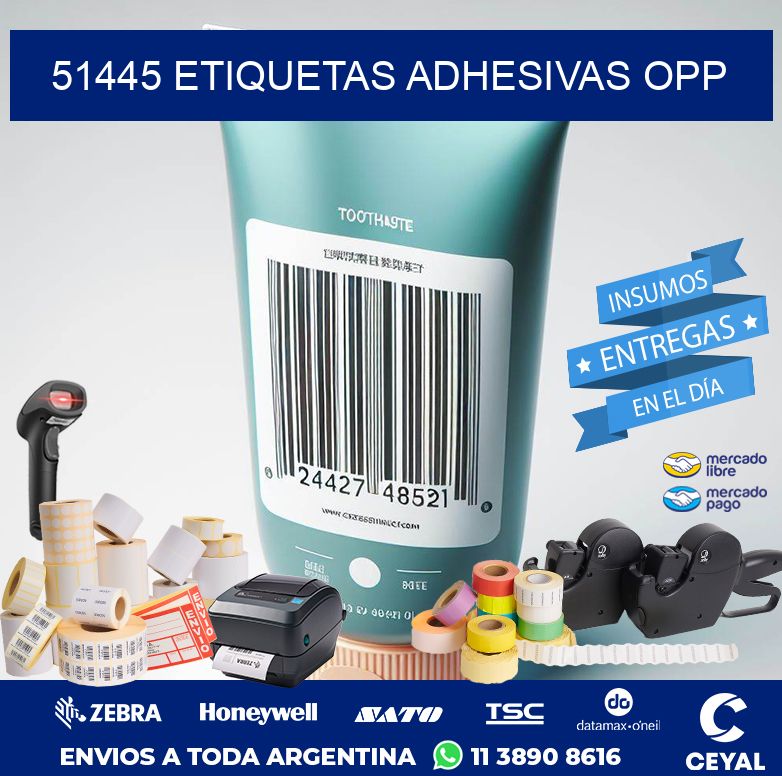 51445 ETIQUETAS ADHESIVAS OPP