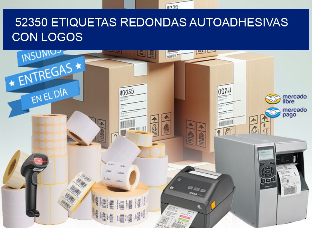 52350 ETIQUETAS REDONDAS AUTOADHESIVAS CON LOGOS